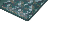 Load image into Gallery viewer, 新品未使用 GOYARD ゴヤール サン シュルピス カードケース ヘリンボーン PVC カーフ グリーン 中古 63940