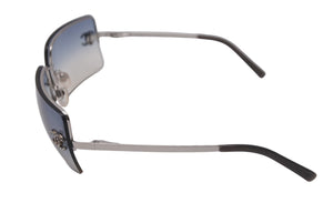 CHANEL シャネル ココマーク メタル ラインストーン サングラス 62◻︎15 4092-B ブルー シルバー 美品 中古 63942