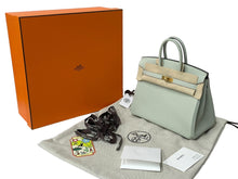 Load image into Gallery viewer, 新品未使用 HERMES エルメス BIRKIN バーキン25 ハンドバッグ グリネヴェ トゴ ゴールド金具 B刻印 中古 63946
