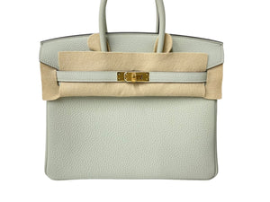 新品未使用 HERMES エルメス BIRKIN バーキン25 ハンドバッグ グリネヴェ トゴ ゴールド金具 B刻印 中古 63946