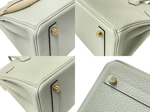 新品未使用 HERMES エルメス BIRKIN バーキン25 ハンドバッグ グリネヴェ トゴ ゴールド金具 B刻印 中古 63946