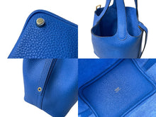 Load image into Gallery viewer, 未使用 HERMES エルメス ハンドバッグ ピコタンロックPM トリヨンクレマンス ブルーゼリージュ W刻印 ゴールド金具 中古 63947
