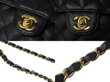 Load image into Gallery viewer, CHANEL シャネル ミニマトラッセ チェーンショルダーバッグ ココマーク 9番台 キャビアスキン ブラック ゴールド 美品 中古 63948