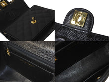 Load image into Gallery viewer, CHANEL シャネル ミニマトラッセ チェーンショルダーバッグ ココマーク 9番台 キャビアスキン ブラック ゴールド 美品 中古 63948