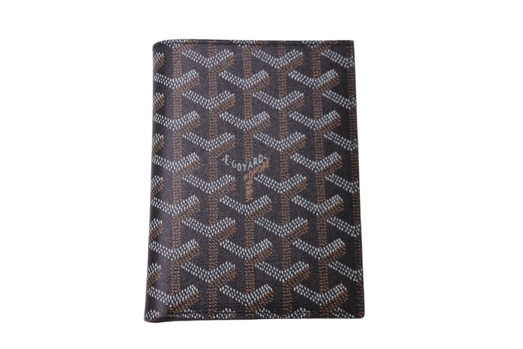 新品未使用 GOYARD ゴヤール ヘリンボーン柄 二つ折り 財布 カード入れ ウォレット ブラック 小物入れ ロゴ 中古 63949