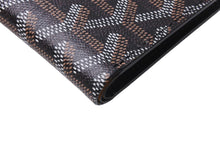 Load image into Gallery viewer, 新品未使用 GOYARD ゴヤール ヘリンボーン柄 二つ折り 財布 カード入れ ウォレット ブラック 小物入れ ロゴ 中古 63949
