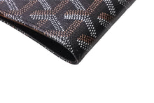 Load image into Gallery viewer, 新品未使用 GOYARD ゴヤール ヘリンボーン柄 二つ折り 財布 カード入れ ウォレット ブラック 小物入れ ロゴ 中古 63949