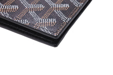 Load image into Gallery viewer, 新品未使用 GOYARD ゴヤール ヘリンボーン柄 二つ折り 財布 カード入れ ウォレット ブラック 小物入れ ロゴ 中古 63949