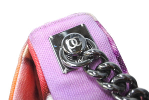 CHANEL シャネル ショルダーバッグ フラワーパワー ココマーク 21番台 キャンバス チェーンショルダー 美品 中古 63950
