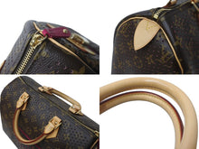 画像をギャラリービューアに読み込む, 新品同様 LOUIS VUITTON ルイ ヴィトン モノグラム ペルフォ スピーディ30 ハンドバッグ M95180 PVC ピンク メッシュ 中古 63951