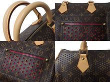 画像をギャラリービューアに読み込む, 新品同様 LOUIS VUITTON ルイ ヴィトン モノグラム ペルフォ スピーディ30 ハンドバッグ M95180 PVC ピンク メッシュ 中古 63951