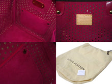 画像をギャラリービューアに読み込む, 新品同様 LOUIS VUITTON ルイ ヴィトン モノグラム ペルフォ スピーディ30 ハンドバッグ M95180 PVC ピンク メッシュ 中古 63951