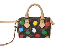 Load image into Gallery viewer, 極美品 LOUISVUITTON ルイヴィトン 草間彌生 ナノスピーディー 2WAYミニハンドバッグ M81979 中古 63953