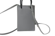 Load image into Gallery viewer, 極美品 BALENCIAGA バレンシアガ ショルダーバッグ ショッピング フォンホルダーバッグ グレー レザー 593826 シルバー金具 中古 63957