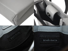 Load image into Gallery viewer, 極美品 BALENCIAGA バレンシアガ ショルダーバッグ ショッピング フォンホルダーバッグ グレー レザー 593826 シルバー金具 中古 63957