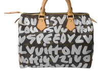 Load image into Gallery viewer, 未使用 LOUIS VUITTON ルイヴィトン スピーディ30 M92195 ボストンバッグ モノグラム グラフィティ ホワイト 中古 63960