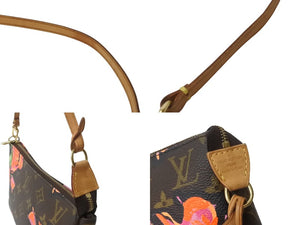 LOUIS VUITTON ルイヴィトン モノグラムローズ ポシェット アクセソワ―ル アクセサリーポーチ M48615 薔薇 美品 中古 63961