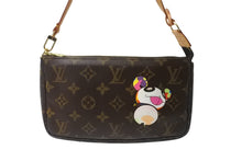 Load image into Gallery viewer, 極美品 LOUIS VUITTON ルイヴィトン ハンドバッグ ポシェット アクセソワール 村上隆 M51981 パンダ モノグラム ゴールド金具 中古 63962