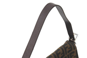 FENDI フェンディ マンマバケット ハンドバッグ ズッカ柄 ズッカブラウン シルバー金具 美品 中古 63965 