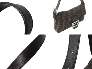 FENDI フェンディ マンマバケット ハンドバッグ ズッカ柄 ズッカブラウン シルバー金具 美品 中古 63966 