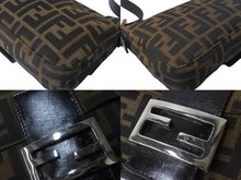 画像をギャラリービューアに読み込む, FENDI フェンディ マンマバケット ハンドバッグ ズッカ柄 ズッカブラウン シルバー金具 美品 中古 63966 