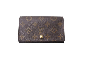 LOUIS VUITTON ルイヴィトン ポルト モネ・ビエ トレゾール 二つ折り財布 モノグラムキャンバス M61730 ブラウン 美品 中古 63969