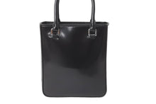 画像をギャラリービューアに読み込む, PRADA プラダ ロゴ スモールトートバッグ トライアングルロゴ ブラッシュドレザー 1BA331 ZO6 F0002 V ブラック 美品 中古 63970 