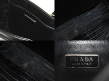 画像をギャラリービューアに読み込む, PRADA プラダ ロゴ スモールトートバッグ トライアングルロゴ ブラッシュドレザー 1BA331 ZO6 F0002 V ブラック 美品 中古 63970 