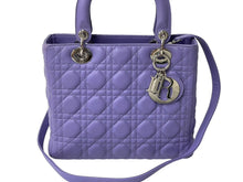 Load image into Gallery viewer, Christian Dior クリスチャンディオール レディディオール カナージュ 2WAY ハンドバッグ ミディアム パープル 美品 中古 63972