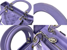 Load image into Gallery viewer, Christian Dior クリスチャンディオール レディディオール カナージュ 2WAY ハンドバッグ ミディアム パープル 美品 中古 63972