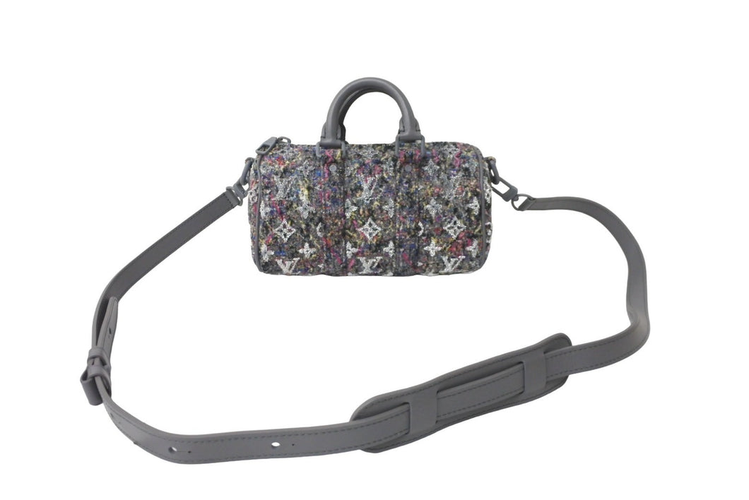 極美品 LOUISVUITTON ルイヴィトン キーポルXS モノグラムフェルト ツイード リサイクル M80821 マルチ 2WAY 中古 63977