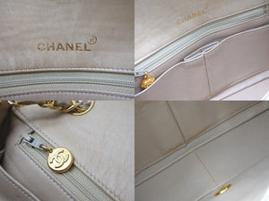 CHANEL シャネル フルフラップマトラッセ24 2番台 シングルチェーンショルダーバッグ ベージュ ゴールド金具 美品 中古 63978