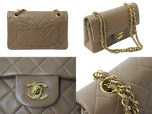 Load image into Gallery viewer, CHANEL シャネル マトラッセWフラップチェーンショルダーバッグ 2番台 ラムスキン 23cm ブラウン ゴールド金具 美品 中古 63980