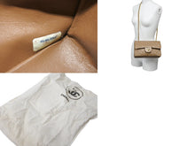 Load image into Gallery viewer, CHANEL シャネル マトラッセWフラップチェーンショルダーバッグ 2番台 ラムスキン 23cm ブラウン ゴールド金具 美品 中古 63980