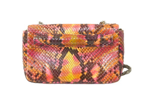CHANEL シャネル ミニマトラッセ ショルダーバッグ ココマーク 6番台 レザー ピンク イエロー オレンジ 美品 中古 63981
