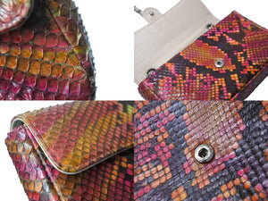 CHANEL シャネル ミニマトラッセ ショルダーバッグ ココマーク 6番台 レザー ピンク イエロー オレンジ 美品 中古 63981