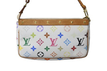 Load image into Gallery viewer, LOUIS VUITTON ルイヴィトン 村上隆 ポシェットアクセソワール マルチカラー ホワイト M92649 美品 中古 63985