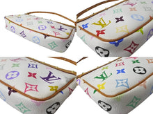 Load image into Gallery viewer, LOUIS VUITTON ルイヴィトン 村上隆 ポシェットアクセソワール マルチカラー ホワイト M92649 美品 中古 63985