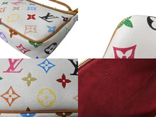 Load image into Gallery viewer, LOUIS VUITTON ルイヴィトン 村上隆 ポシェットアクセソワール マルチカラー ホワイト M92649 美品 中古 63985