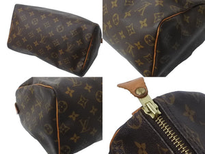 LOUIS VUITTON ルイヴィトン スピーディ25 ハンドバッグ モノグラム M41528 PVC レザー ゴールド金具 美品 中古 63991