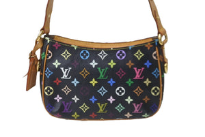 LOUIS VUITTON ルイ ヴィトン ロッジPM ショルダーバッグ M40054 モノグラムキャンバス ブラック Y.Nイニシャル入 美品 中古 63993