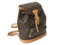 Load image into Gallery viewer, LOUIS VUITTON ルイ ヴィトン モンスリMM バックパック M51136 モノグラム コーティングキャンバス ブラウン 美品 中古 63994