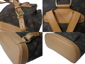 LOUIS VUITTON ルイ ヴィトン モンスリMM バックパック M51136 モノグラム コーティングキャンバス ブラウン 美品 中古 63994