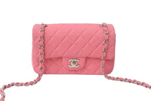 Load image into Gallery viewer, CHANEL シャネル ミニマトラッセ19 チェーンショルダーバッグ 19番台 ウール レザー ピンク シルバー金具 美品 中古 63997