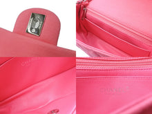Load image into Gallery viewer, CHANEL シャネル ミニマトラッセ19 チェーンショルダーバッグ 19番台 ウール レザー ピンク シルバー金具 美品 中古 63997