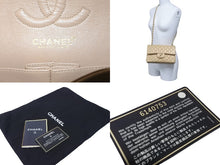 Load image into Gallery viewer, CHANEL シャネル マトラッセWフラップチェーンショルダーバッグ 6番台 ラムスキン 23cm ベージュ ゴールド金具 美品 中古 63998