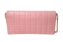 Load image into Gallery viewer, CHANEL シャネル チョコバー チェーンショルダーバッグ ラムスキン 7番台 ピンク ココマーク ゴールド金具 美品 中古 63999