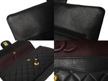 Load image into Gallery viewer, 極美品 CHANEL シャネル マトラッセ Wフラップチェーンショルダーバッグ 6番台 ラムスキン 25cm ブラック ゴールド金具 中古 64000