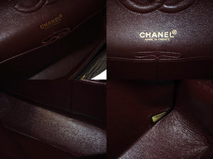 極美品 CHANEL シャネル マトラッセ Wフラップチェーンショルダーバッグ 6番台 ラムスキン 25cm ブラック ゴールド金具 中古 64000
