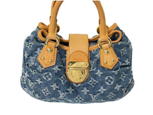 Load image into Gallery viewer, LOUIS VUITTON ルイヴィトン モノグラムデニム プリ―ティ ハンドバッグ ブルー M95020 美品 中古 64002